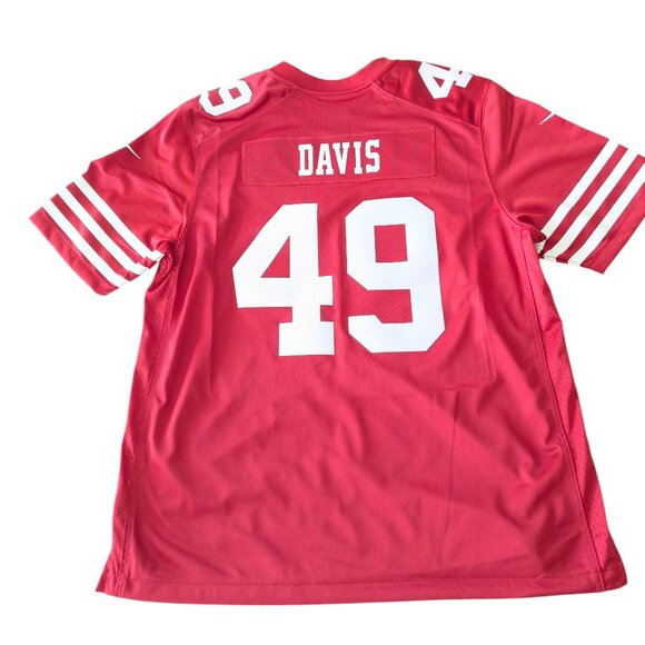 NIKE San Francisco 49'ers Authentic - Pro-Style Jersey #49 Davis - Men's Size XL - Picture 2 of 9